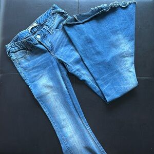 Free People Stretchy Ultra wide fitted Flare denim jeans 25